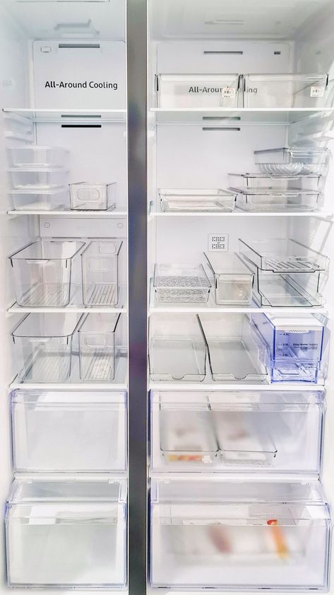 I bought acrylic organizers to keep the ref neat. Clear Organization, House Organization, Over The Door Organizer, Organization Products, Acrylic Storage, Door Organizer, Acrylic Organizer, Future House, Bathroom Medicine Cabinet