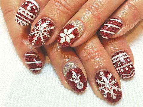 Sweater Weather Nail Art - NAILS Magazine Weather Nail Art, Holiday Nail Art, Ugly Christmas Sweater Party, Winter Nail Art, Winter Nail, Art Nails, Christmas Nail Designs, Christmas Nail, Christmas Nail Art