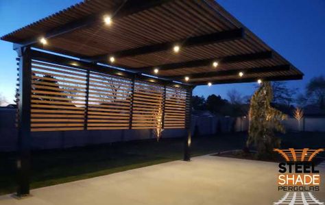 Wood Pergola Patio, Pool Pergola, Modern Patio Design, Steel Pergola, Bar Back, Amazon Website, Modern Pergola, Shade Structure, Modern Patio