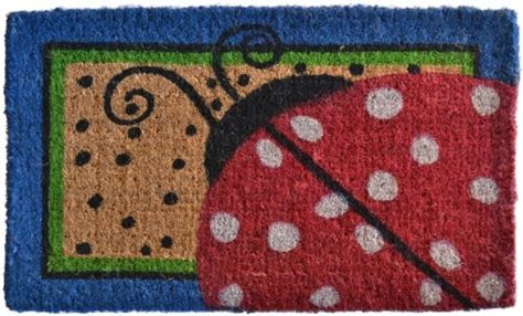 Imports Decor Printed Coir Doormat Ladybug Dots 18Inch by 30Inch ** Be sure to check out this awesome product. (This is an affiliate link) #HomeDecorDoormats Whimsy Room Decor, Whimsy House Decor, Twee Room Decor, Ladybug Aesthetic, Coconut Husk, A Ladybug, Floor Safe, Lady Bugs, Entrance Mat