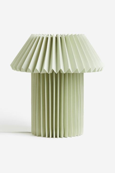 Paper Table Lamp, Sage Green Aesthetic, Paper Floor Lamp, Wood Centerpieces, Paper Table, Orange House, New Interior Design, Gold Table Lamp, H&m Home