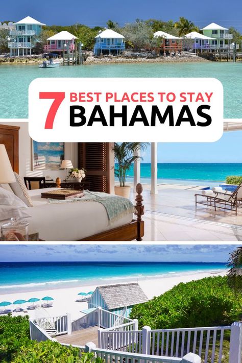 Best place to stay in Bahamas: Our 7 best hotels in Bahamas to choose for your perfect Bahamas Vacation. From the Exumas to the Abacos checkout our selection of the best Bahamas Luxury Resorts. Including the Dunmore on Harbour Island, The Cove Atlantis and the Staniel Cay Yacht Club at Staniel Cay and close to the famous Bahamas Pigs. Looking for Bahamas Accommodation or Bahamas where to stay? #BahamasVacation #Bahamas #ParadiseIsland #BahamasHotel #BahamasResort Bahamas Pigs, Bahamas Hotels, Bahamas Travel Guide, Bahamas Nassau, Island Caribbean, Bahamas Honeymoon, Bahamas Resorts, Eleuthera Bahamas, Caribbean Vacation