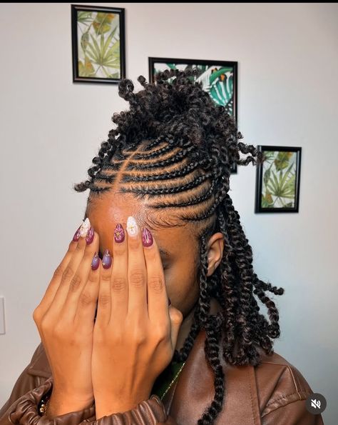 Fulani Twists, Cute Back To School Hairstyles, Fun Braids, Corn Row, Twisted Braids, Hair Braid Designs, Short Hair Twist Styles, Quick Curly Hairstyles, Cornrows Natural