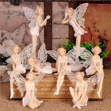 Easy Beignets, Fairy Figurines Collectible, Fairy Decorations, Fairy Birthday Cake, Fairy Garden Pots, Garden Fairies Figurines, Resin Ornaments, Fairy Lanterns, Fairy Statues