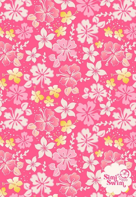 Pink Palm Puff Wallpaper, Sublimation Background Designs, Hibiscus Wallpaper, Hibiscus Flower Pattern, Swim 2024, Iphone Inspiration, Beachy Wallpaper, Soft Pfp, Hawaii Pattern