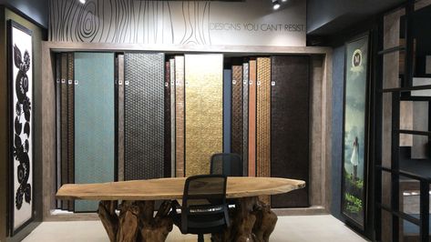 Ply mahal showroom Plywood Showroom Display, Laminate Showroom, Plywood Showroom, Mandir Door, Fabric Showroom, Design Center Showroom, Tiles Showroom, Showroom Decor, Glass Store