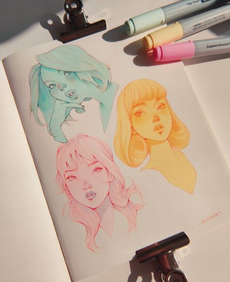 3,201 mentions J’aime, 19 commentaires - Li Cambon (@msshanh) sur Instagram : "Around two years ago I decided to sketch a bit more, but only had a handful of Copic markers so I…" New Sketchbook, Copic Marker Art, Sketchbook Tour, My Sketchbook, Arte Sketchbook, Arte Inspo, Sketchbook Inspiration, Marker Art, Copic Markers