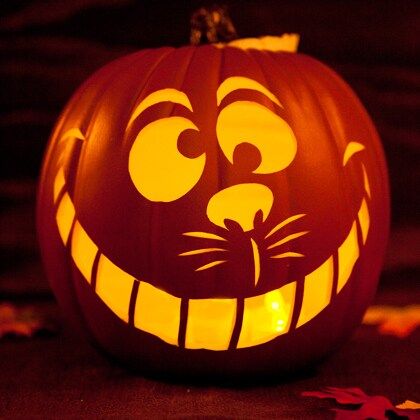 Cheshire Cat Pumpkin Carving, Cheshire Cat Pumpkin, Cat Pumpkin Stencil, Pumpkin Pumpkin Carving, Cat Pumpkin Carving, Pumpkin Carving Kits, Halloween Pumpkin Carving Stencils, The Cheshire Cat, Halloween Pumpkin Designs