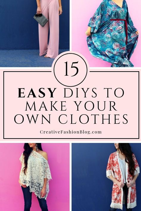 Easy Sewing Projects For Beginners Clothes Women, Upcycle Clothes Patterns, Beginner Sewing Clothes Patterns, Sewing Womens Clothes Patterns, Diy Clothes Patterns For Women, Sew Your Own Wardrobe, Easy Diy Clothes Sewing Patterns, Diy Easy Sewing Projects For Beginners, How To Sew A Dress For Beginners