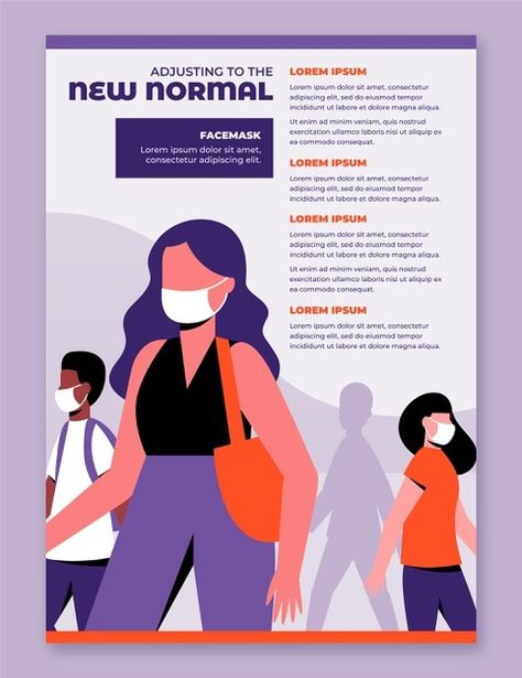 New Normal Poster, Portfolio Aesthetic, Medical Brochure, Poster Template Free, Canva Keywords, Safe Neighborhood, Info Design, Pet Insurance, Social Distance