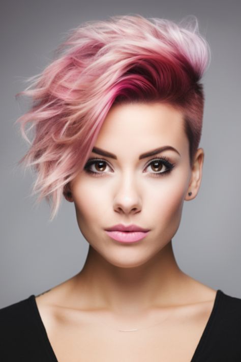 Fiery pink undercut combines the edginess of an undercut with the brightness of a pink hue that’s sure to set hearts aflame. This look is perfect for daring individuals seeking a dramatic change. Click here to check out more trending pink hair color ideas for 2023. 90 Hairstyles, Curlie Hairstyles, Hair Color Ideas For 2023, Trending Hair Colors, Pixie Hair Color, Glamorous Hairstyles, Hair Burgundy, Undercut Hair, Pink Hair Color Ideas