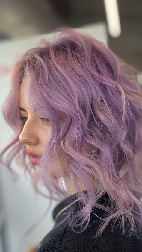 15 Pastel Color Ideas to Brighten Your Hairstyle: Achieve Your Dreamy Hair | Lookosm Lavender Hair Pastel, Pastel Color Ideas, Pastel Lilac Hair, Diy Blowout, Pastel Lavender Hair, Pastel Hair Colors, Pastel Purple Hair, Pastel Rainbow Hair, Lavender Hair Colors