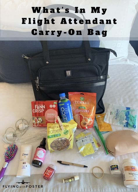 Plane Snacks Long Flights, Flight Attendant Packing, Flight Food, Flight Tips, Travel Size Makeup, Gluten Free Travel, Flight Bag, Flight Attendant Life, Air Hostess