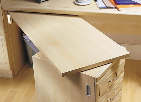 Slide Out Desk, Expandable Desk, Desk Spaces, Fold Out Desk, Hidden Desk, Mobile Desk, Bedroom Cupboard Designs, Folding Desk, Office Inspo