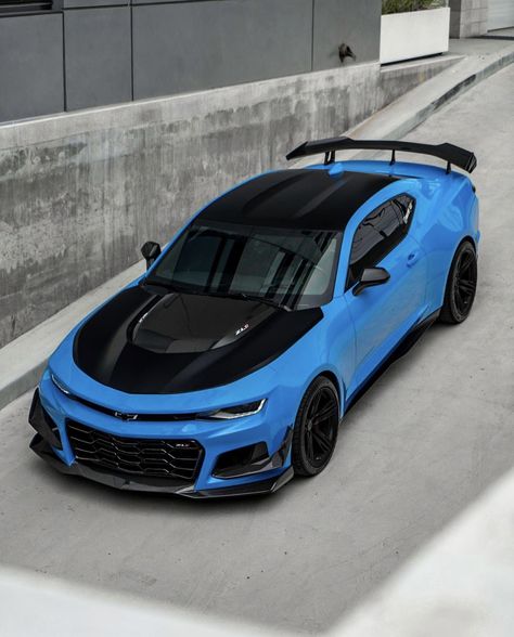 Rapid Blue Camaro, Modded Camaro, Blue Camaro, Zl1 Camaro, Nissan Sports Cars, Impala 67, Blue Mustang, Chevy Camaro Zl1, Camaro Car