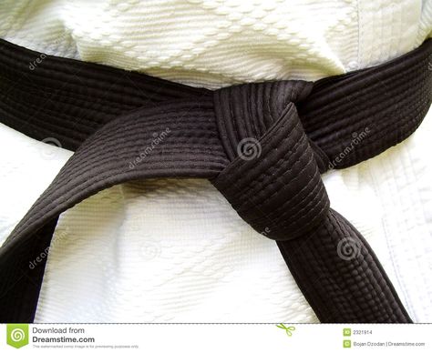 Karate Black Belt Martial Arts Black Belt Taekwondo, Belt Knots, Black Belt Martial Arts, Black Belt Karate, White Uniform, Uniform Jacket, Trigger Happy Havoc, Aikido, Judo