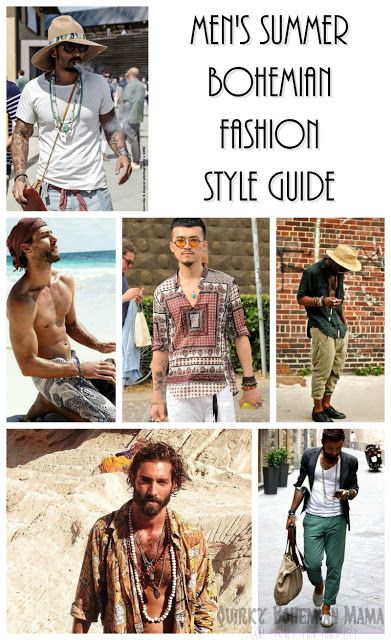 Bohemian Outfit Men, Bohemian Attire, Boho Men Style, Fashion Style Guide, Fashion For Summer, Bohemian Men, Mens Fashion Summer Outfits, Bohemian Style Men, Hippie Mode