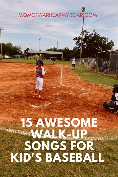 15 Walk-Up Songs For Kid's Baseball | Mom of W.A.R., Hear My Roar Youth Baseball Walk Up Songs, Walk Out Songs Baseball, Funny Walk Up Songs Softball, Softball Walk Up Songs List, Best Walk Up Songs For Baseball, Best Baseball Walk Up Songs, Baseball Walk Up Songs 2023, Good Walk Up Songs, Best Softball Walkup Songs