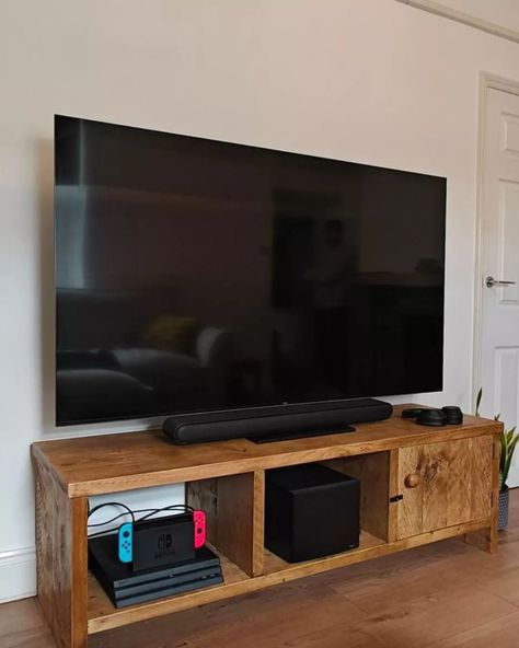 Thankyou @jenkinson_jack for sharing these pics of your TV console unit. It looks fantastic!! We are pleased that you are happy with it 👍🏻 Tv Console Unit, Console Unit, Scaffold Boards, Reclaimed Timber, Tv Console, Bespoke Furniture, Wood Pallets, The Unit, Tv