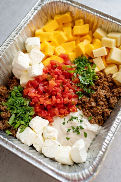 The Best Rotel Dip EVER Recipe - Coop Can Cook Smoked Rotel Dip On Grill, Smoked Rotel Dip, Rotella Dip, Dinner Party Must-haves, Best Rotel Dip, Cheesy Rotel Dip, Fishbowl Drink, Rotel Recipes, Cream Cheese Recipes Dip