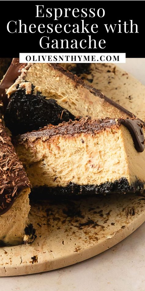 Expresso Cheesecake No Bake, Baked Coffee Cheesecake, Desserts With Espresso, Dark Chocolate Torte, Triple Coffee Cheesecake, Amazing Cheesecake Recipes, French Silk Cheesecake, Chocolate Espresso Cheesecake, Espresso Martini Cheesecake