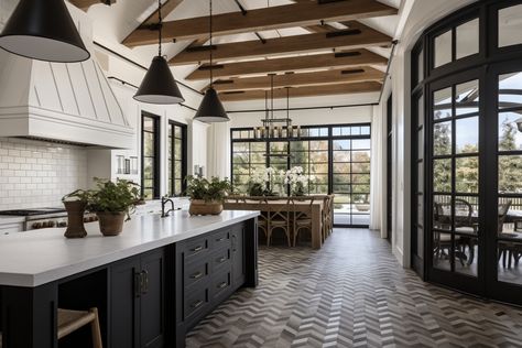 30 Kitchens designs with dark cabinets to inspire you Model Dapur, Warm Kitchen, Green Cabinets, Stunning Kitchens, Kitchen Inspiration Design, Dream House Interior, Green Kitchen, Counter Tops, Kitchen Style