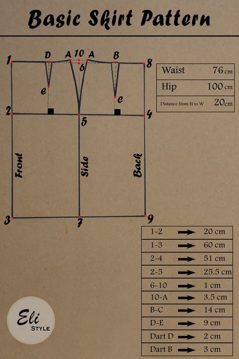 Basic Skirt Pattern for waist 76 and hip 100, you can draft most types of skirts patterns out of this. Draft Skirt Pattern, Drafting Skirt Pattern, Basic Skirt Sewing Pattern, Basic Skirt Pattern Drafting, Dress Skirt Patterns Sewing, Skirt Patterns Sewing Easy, Sew Skirts For Beginners, Skirt Pattern Drafting, Sewing Patterns Plus Size