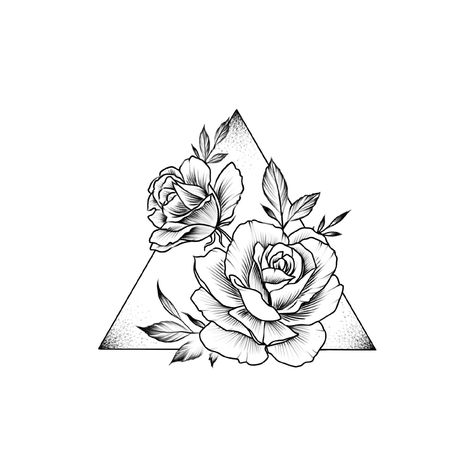 Tattoo Triangle Flower, Triangle Tattoo Cover Up, Tattoo Triangle, Cover Up Tattoo Ideas, Up Tattoo Ideas, Rosa China, Pinterest Cover, Tropical Tattoo, Wrist Tattoo Cover Up