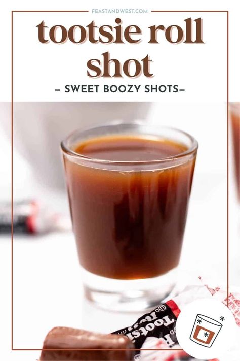 The Tootsie Roll Shot is full of nostalgia and fun! This two-ingredient shot recipe is made with two surprising ingredients that taste just like the candy when combined. Shake up a round for your next party! Buttershots Shots, 2 Ingredient Shots, Tootsie Roll Shot, Scooby Snack Shot, Yummy Shots, Alcohol Candy, Unique Shots, Bourbon Apple Cider, Pop Drink