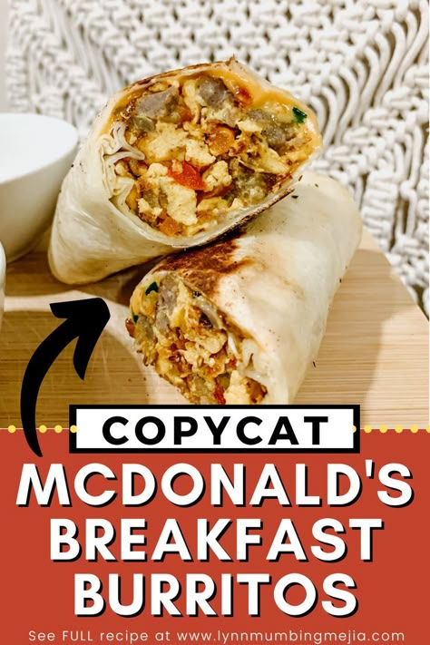 Easy Copycat Meal Prep McDonald's Breakfast Burritos | Lynn Mumbing Mejia