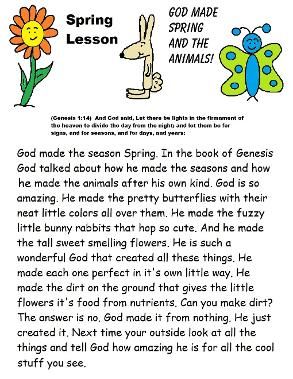 Spring Sunday School Lesson Plan Free For Kids in Sunday school or Children's Church. By Church House Collection. Church Lessons For Kids, Spring Activity Sheets, Spring Lesson Plans, Kids Church Lessons, Spring Lessons, Preschool Bible Lessons, Kids Sunday School Lessons, Church House, Rabbit Crafts