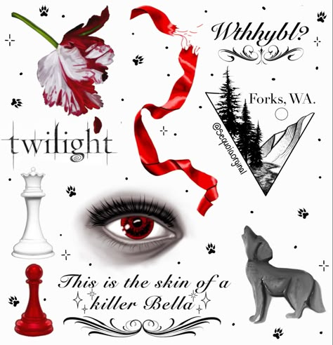 Twilight Forever Tattoo, Twilight Themed Tattoos, Twilight Saga Tattoo Ideas, Twilight Symbols, Twilight Doodles, Subtle Twilight Tattoos, Twilight Inspired Tattoos, Twilight Design, Twilight Stickers