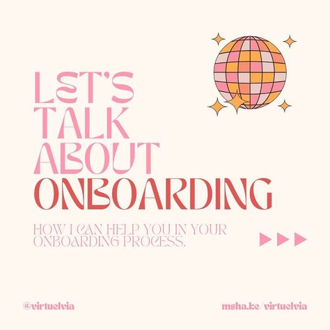 How I can help you in your onboarding process as a virtual assistant for designers and business owners. onboarding new clients | onboarding new employees | luxury client onboarding experience | client experience | onboarding process | onboarding checklist | client welcome packet website: https://msha.ke/virtuelvia insta: @virtuelvia Onboarding New Employees, Client Welcome Packet, Onboarding Checklist, Client Onboarding, Pinterest Manager, Welcome Packet, Onboarding Process, Small Business Social Media, Social Media Marketing Business