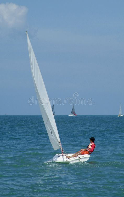 Laser dinghy sailing. Laser dinghy with Asian crew sailing off the coast of Thai , #sponsored, #sailing, #Asian, #Laser, #dinghy, #crew #ad Laser Dinghy, Laser Sailing, Dinghy Sailboat, Dinghy Sailing, Sailing Aesthetic, Olympic Sailing, Boat Canvas, Bucket List Life, Sailing Dinghy