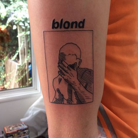 Simple Japanese Tattoo For Men, Famous Artwork Tattoo, Nostalgia Ultra Tattoo, Blond Tattoo Frank Ocean, Frank Ocean Inspired Tattoos, Frank Ocean Tattoo Ideas, Blond Tattoo, Saying Tattoos, Tattoos Motivational