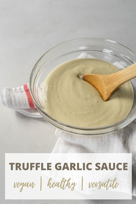 Truffle Sauce Recipe, Truffle Butter Recipe, White Garlic Sauce, Truffle Oil Recipes, Vegan Pasta Sauce, Truffle Cream, Vegan Truffles, Truffle Sauce, Truffle Pasta