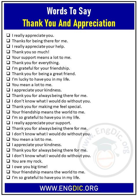 Synonyms For Thank You, Ways To Say I Appreciate You, Ways To Say Thank You For Compliments, Thanks And Appreciation Words, Reply To Thank You, Word Of Thanks And Appreciation, Ways Of Saying Thank You, Other Words For Thank You, How To Respond To Thank You