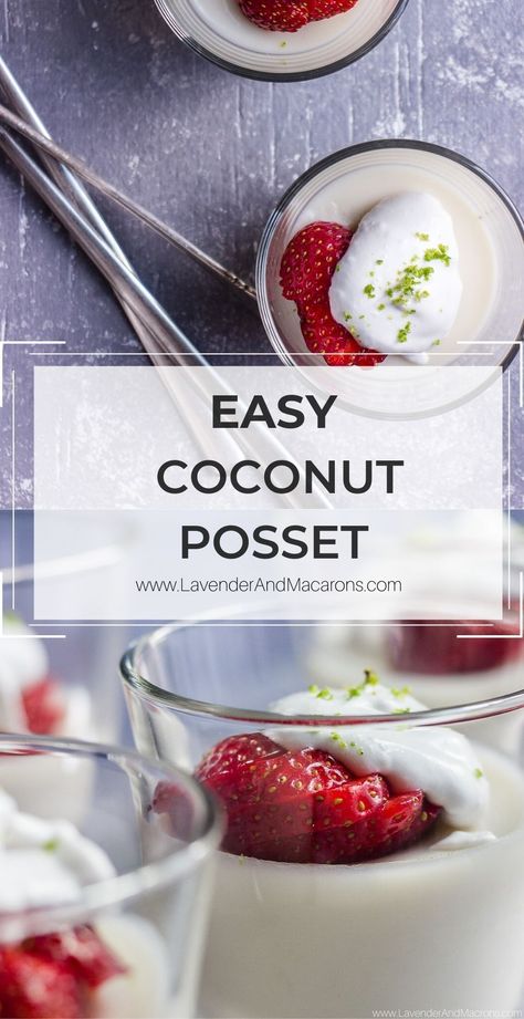 Lemon Posset Recipe, Posset Recipe, Easy Vegan Dessert, Eggless Baking, Mousse Recipes, Bread Recipes Sweet, Vegan Dessert, Fancy Desserts, Coconut Recipes