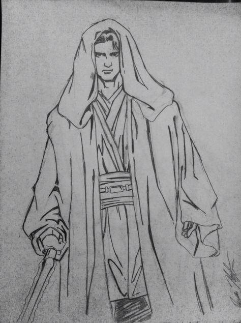 Darth Vader Anakin Skywalker, Darth Vader Drawing, Darth Vader Anakin, Star Wars Art Drawings, Green Costume, Costume Design Sketch, Star Wars Painting, Evil Disney, The Revenge