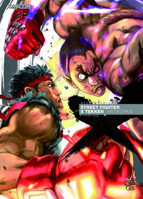 Street Fighter X Tekken, Street Fighter Tekken, Street Fighter Characters, Capcom Art, Street Fighter Art, King Of Fighters, Comics Art, Video Game Art, Art Anime