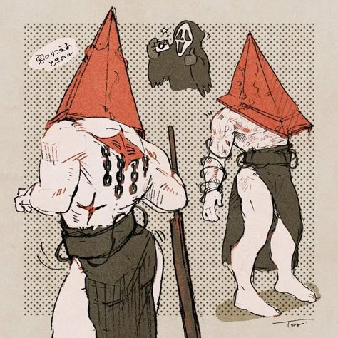 Pyramid Head X James, Horror Icons Art, Pyramid Head Silent Hill, Silent Hill Art, Pyramid Head, Horror Movies Funny, Scary Movie Characters, Horror Villains, Horror Movie Icons