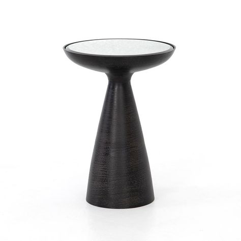 Living Room | MARLOW MOD PEDESTAL TABLE Pedestal End Table, Living Room Types, Pedestal Side Table, Brass Side Table, Glass End Tables, La Rive, Side And End Tables, Brushed Bronze, Pedestal Table