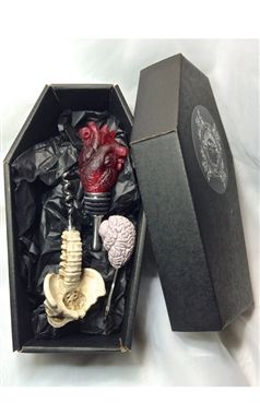 Morte Gothic Anatomical Barware Gift Set Goth Office, Wine Accessories Gift, Home Renovation Costs, Glamorous Living Room, Moon Dark, Barware Accessories, Renovation Costs, Skull Candle, Goth Home