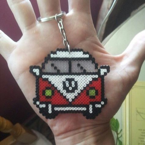 Funny Crafts, Pixel Pokemon, Perler Bead Designs, Van Volkswagen, Melt Beads Patterns, Costumes Funny, Hamma Beads Ideas, Easy Perler Bead Patterns, Volkswagen Van