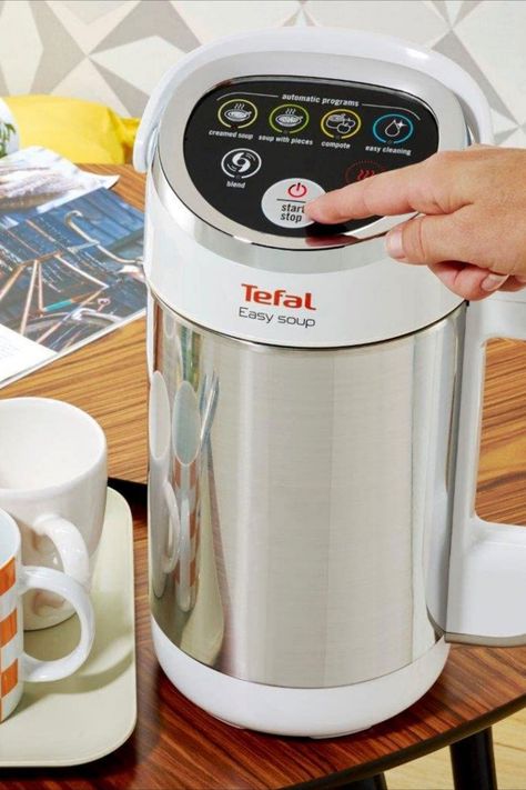 Tefal Easy Soup and Smoothie Maker, 1000 W, 1.2 Litres, White, BL841140 Chunky Soup, Smoothie Maker, Soup Maker, Smoothie Makers, Easy Soup, Cream Soup, Easy Soups, Amazon Uk, Car Cleaning