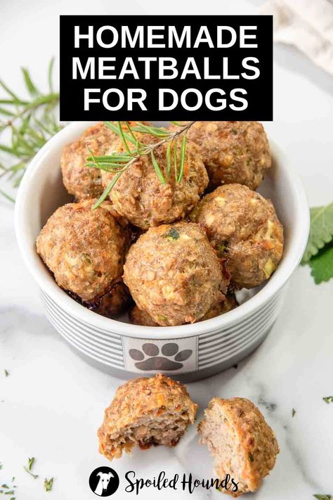 Dog Meatballs, Meatballs For Dogs, Best Homemade Meatballs, Healthy Turkey Meatloaf, Chicken Meatballs Healthy, Turkey Meatloaf Recipe, Easy Dog Treat Recipes, Make Dog Food, Dog Biscuit Recipes