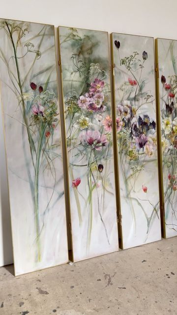 Claire Basler on Instagram: "#clairebasler" Claire Basler Paintings, Clare Basler, Clair Basler, Claire Basler, Floral Art Paintings, Watercolour Art, Learn Art, Floral Artwork, Mural Painting