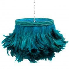 Jamie Dietrich Designs Teal Feather Lamp Feather Chandelier, Rectangular Lamp Shades, Feather Lamp, Chandelier Lights, Drum Pendant Lighting, Drum Pendant, Chicken Wire, White Coral, Feather Pendant