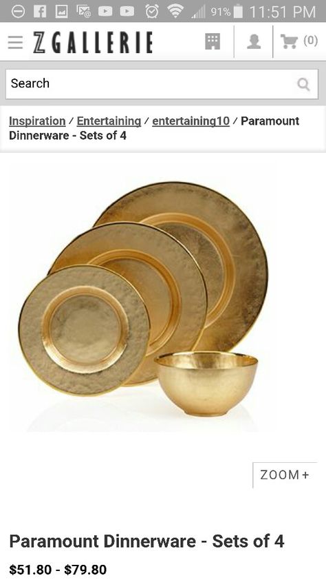 Gold Dinnerware, Z Gallerie, Snacks Für Party, Dining Room Inspiration, Affordable Home Decor, Stylish Home Decor, China Dinnerware, Chic Furniture, Dinnerware Set