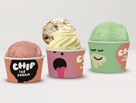 Ice Cream Packaging Ideas, Packaging Ice Cream Design, Ice Cream Label Design Packaging, Ice Cream Cup Design, Ice Cream Packaging Design Creative, Gelato Logo, Ice Cream Label, Unique Ice Cream Packaging, Ice Cream Cups Packaging